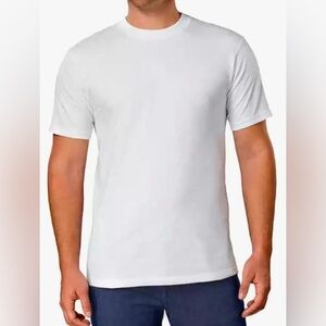 Kirkland Men's Crew Neck 100% Heavyweight Cotton T-Shirts (Pack of 6), White XXL